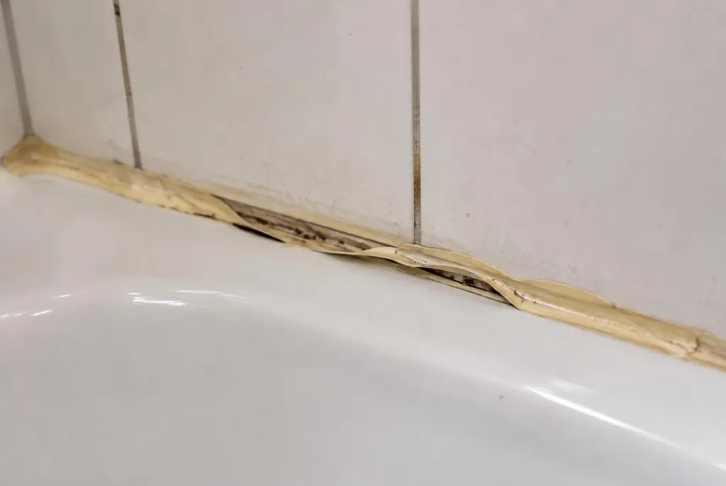 Kitbedrijf Oegstgeest – loslatende kit naast het bad